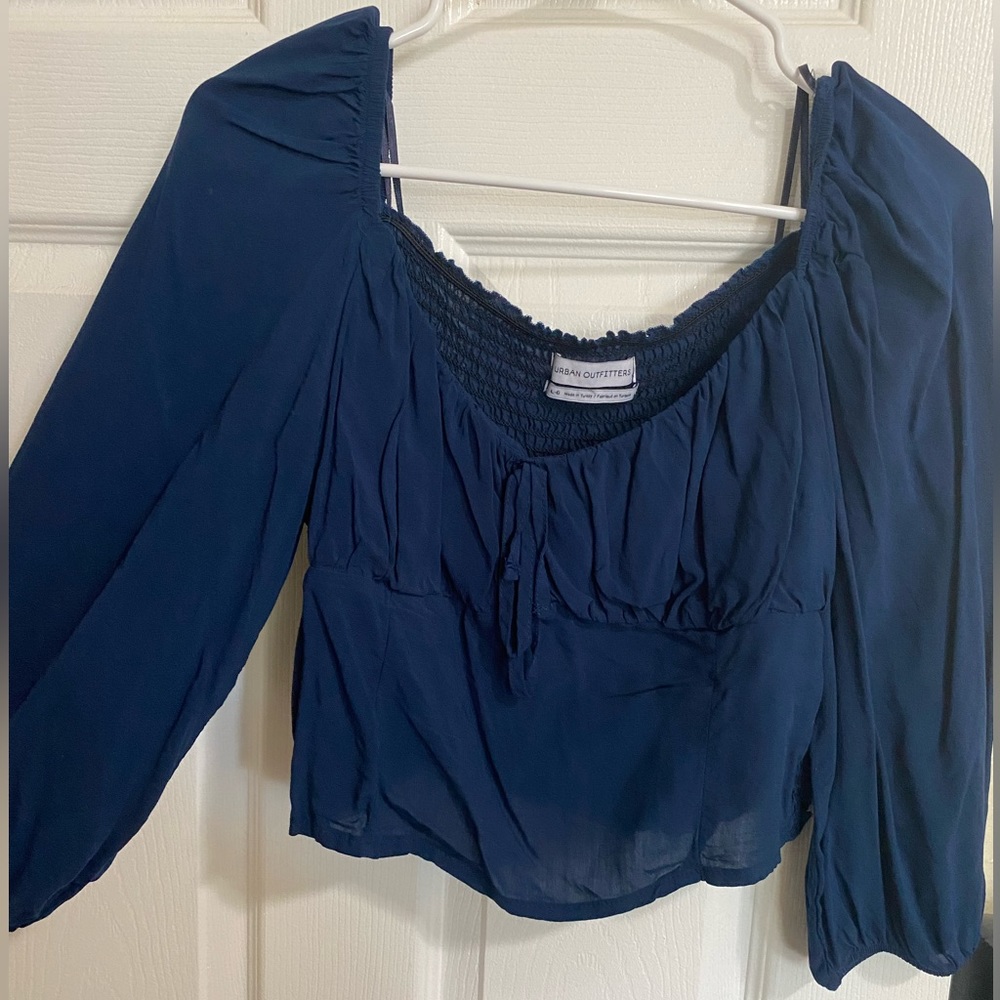 Vintage Urban Outfitters Cropped Blue Blouse
